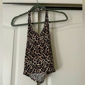 American Eagle Cheetah Print Halter Top Size Small